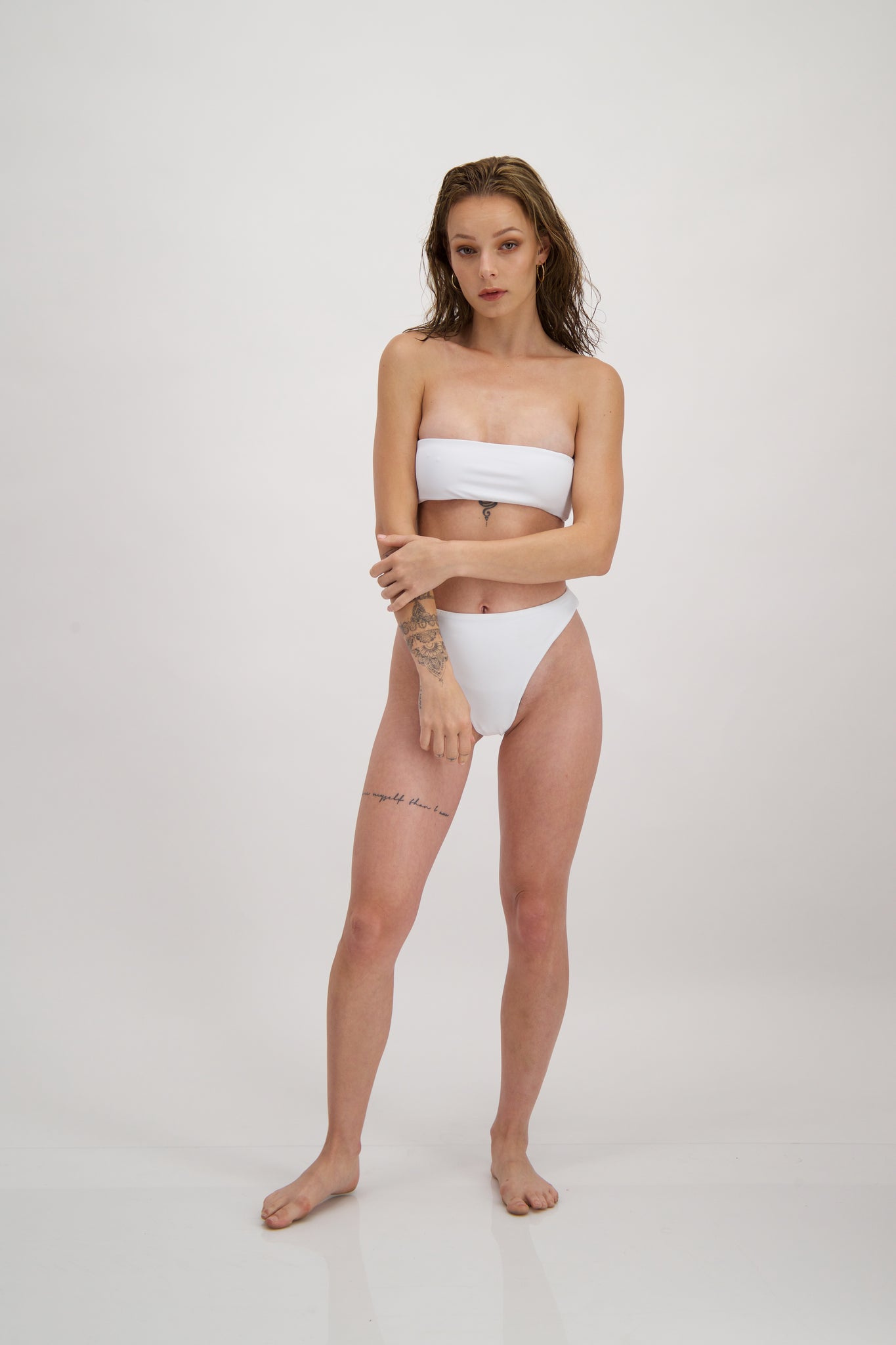 Holly bikini top in Blanc