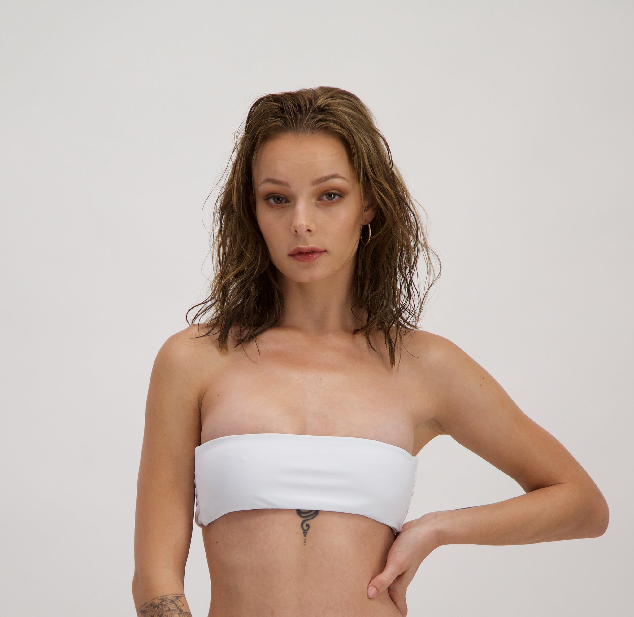 Holly bikini top in Blanc